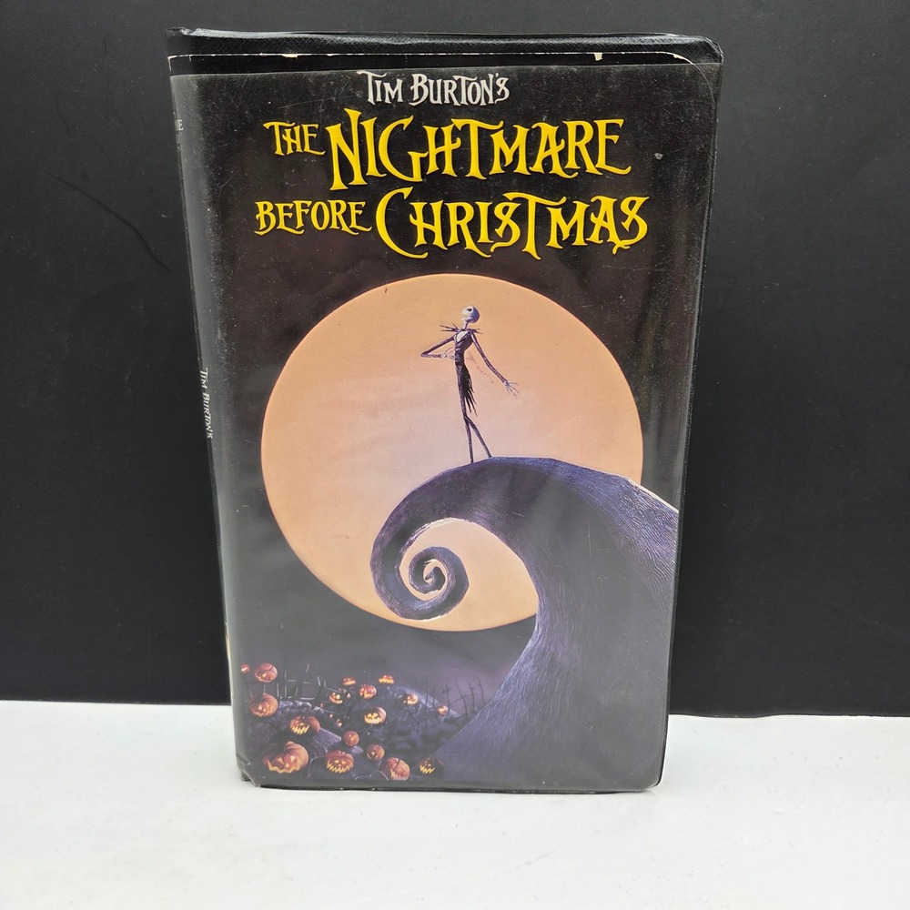 Nightmare Before Christmas VHS Tim Burton Movie Clamshell Case Vintage Disney